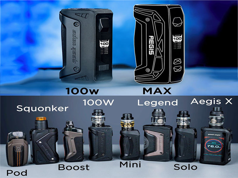 Geekvape Aegis Max, Aegis Solo, Aegis Squonk and Aegis 100W Mod - Comp everzon.com Geekvape Aegis Max, Aegis Solo, Aegis Squonk and Aegis 100W Mod - Comp everzon.com