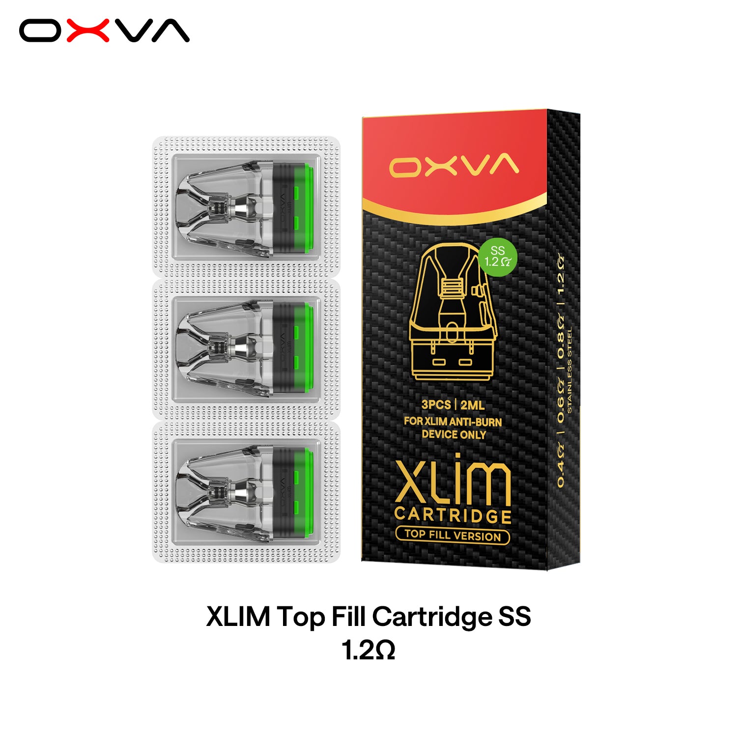 OXVA XLIM Top Fill Cartridge Stainless Steel OXVA XLIM Top Fill Cartridge Stainless Steel