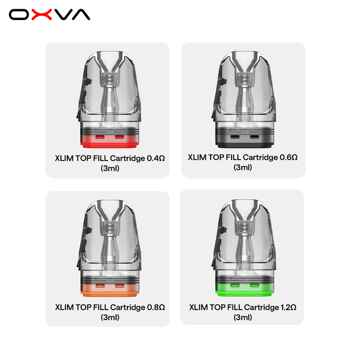 OXVA XLIM Top Fill Cartridge 3ML everzon.com OXVA XLIM Top Fill Cartridge 3ML everzon.com