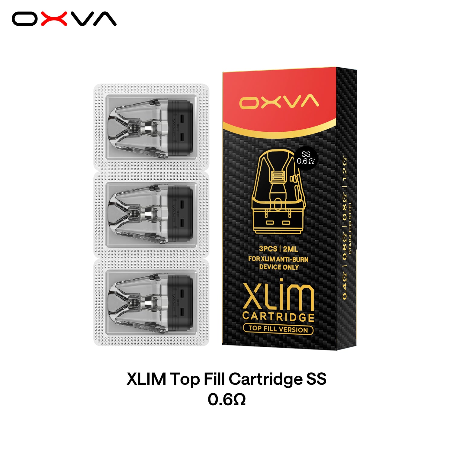 OXVA XLIM Top Fill Cartridge Stainless Steel