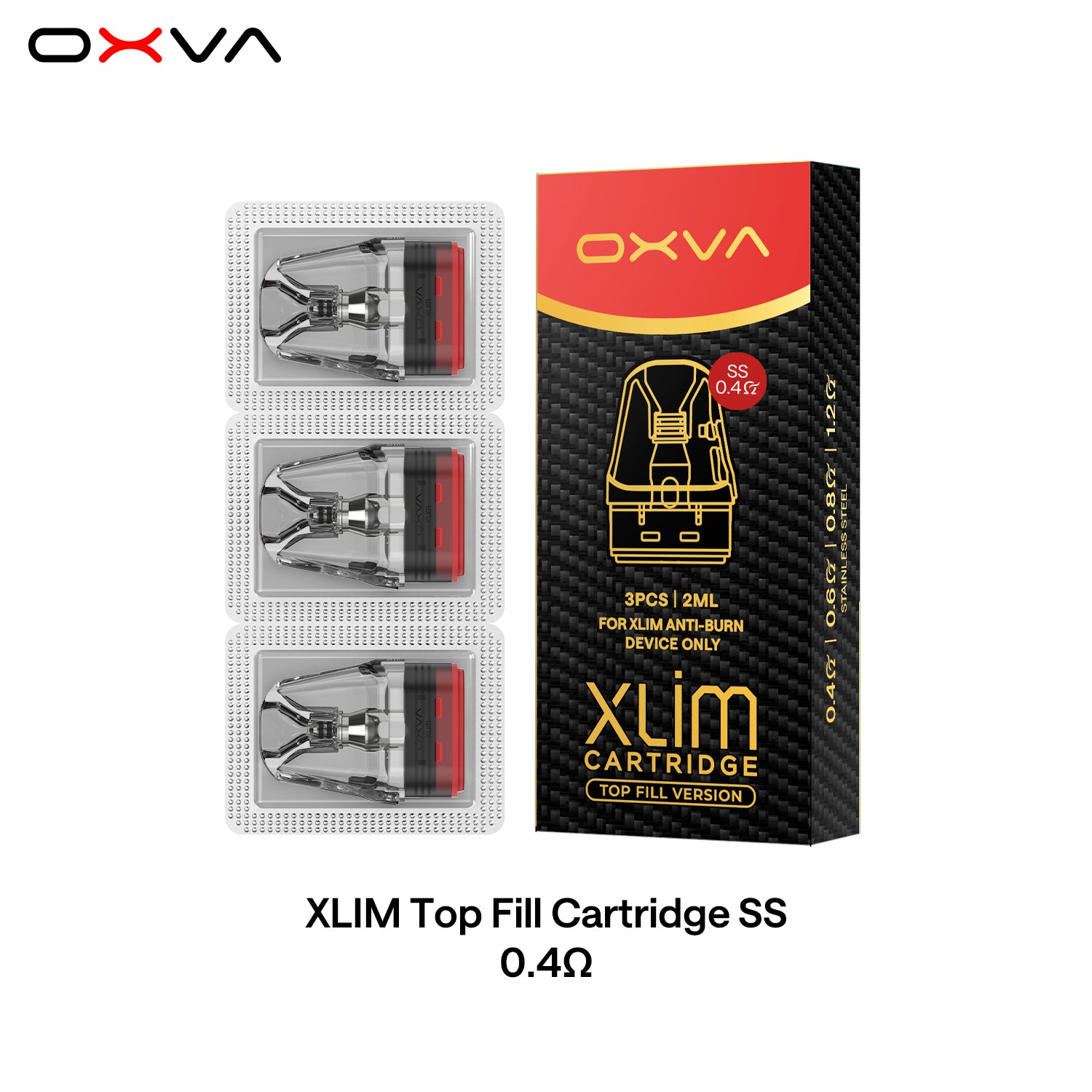 OXVA XLIM Top Fill Cartridge Stainless Steel – everzon.com